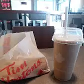 Tim Hortons storefront and interior at 894 Lillooet St W, Moose Jaw, SK