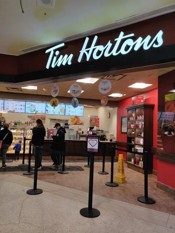 Tim Hortons storefront and interior at 1800 11th Ave, Regina, SK