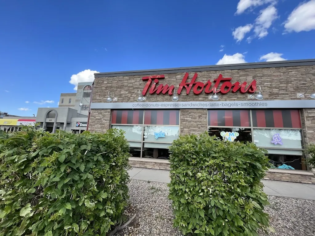 Tim Hortons storefront and interior at 4225 Albert St, Regina, SK