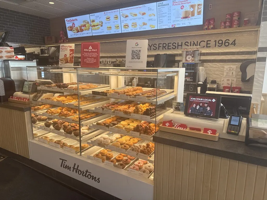 Tim Hortons storefront and interior at #71-2325 Preston Ave South, Saskatoon, SK
