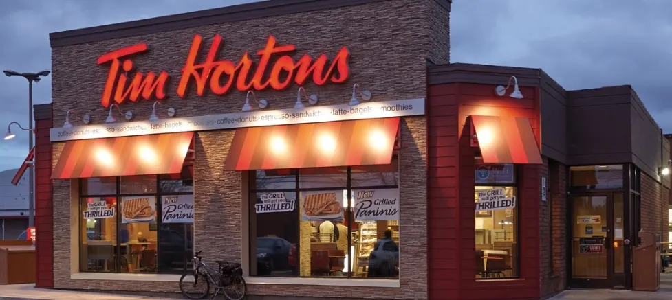 Tim Hortons storefront and interior at 1812 Mcormond Dr, Saskatoon, SK