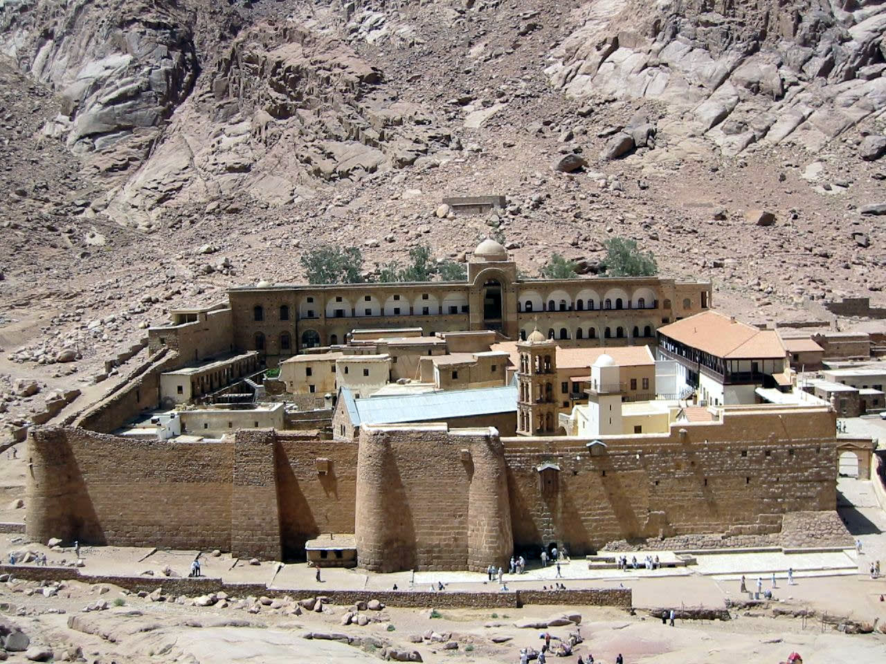St Catherine's Monastery beneath the mountains of South Sinai