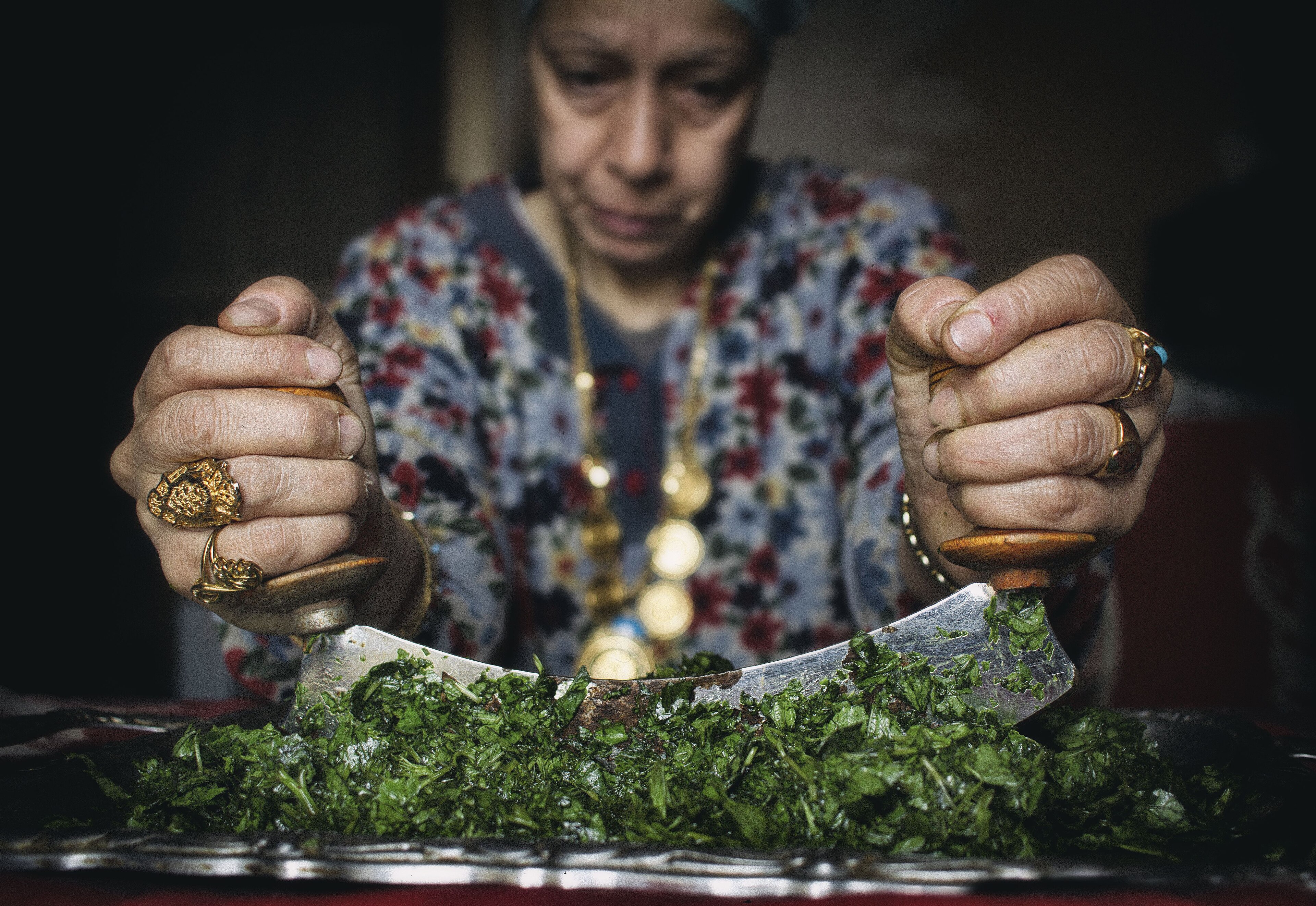 طبق ملوخية مصرية خضراء