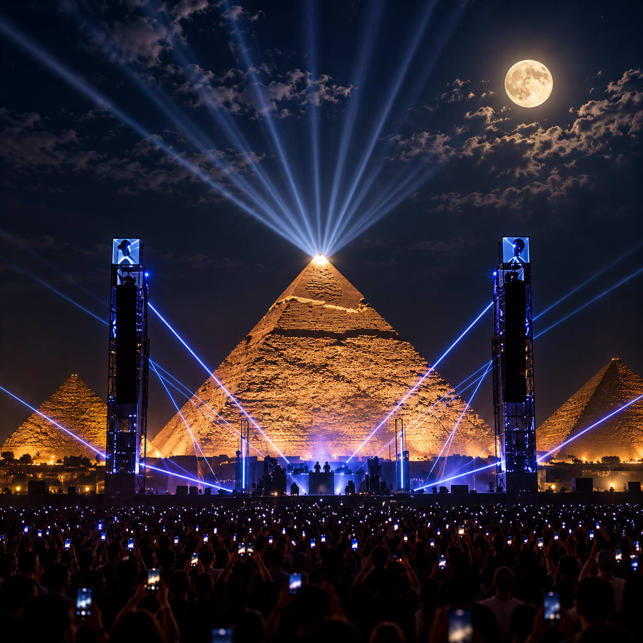 Electronic Night at the Giza Pyramids