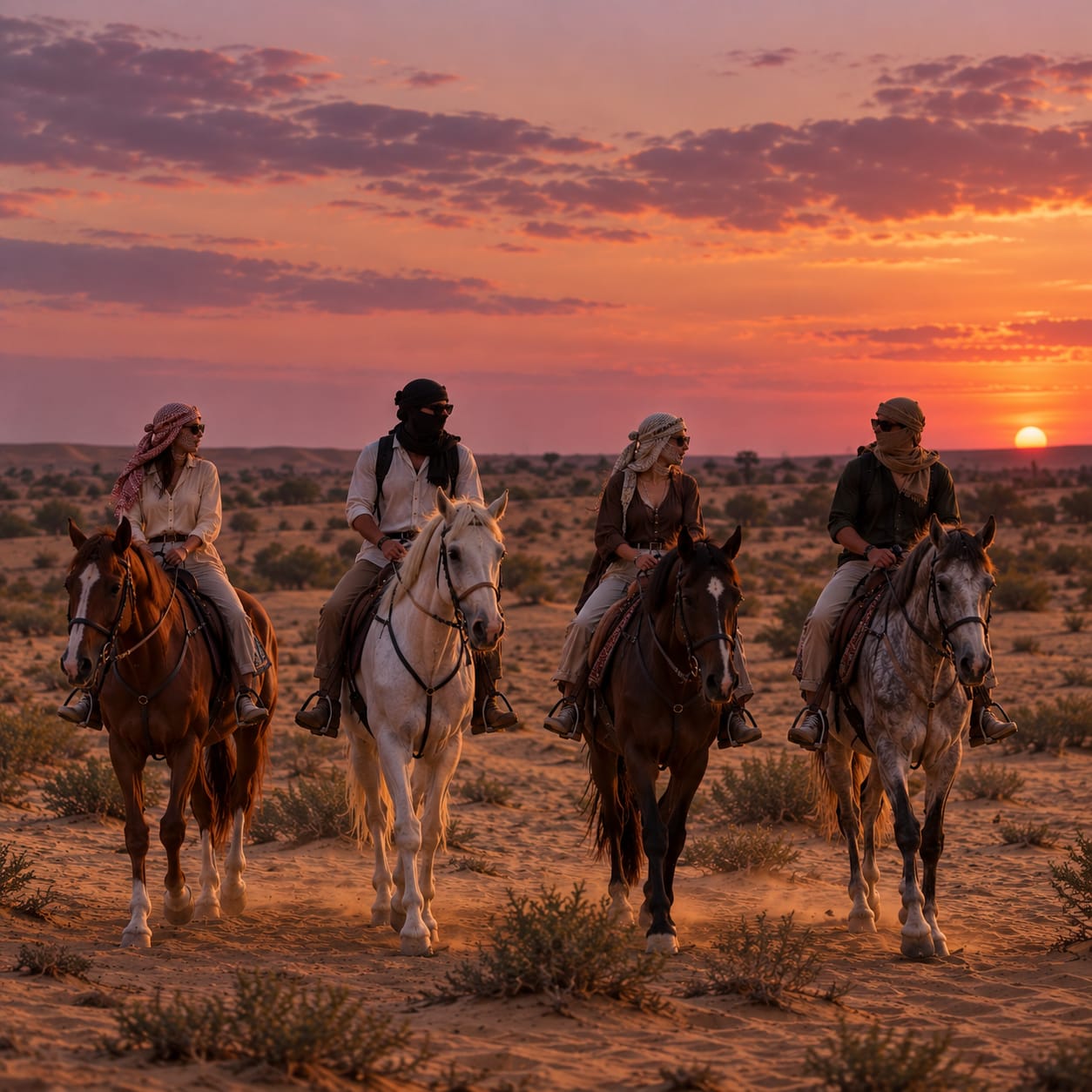 Dubai Sunset Camel or Horse Ride and Dinner