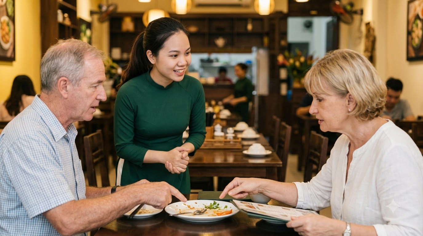 tiếng Anh giao tiếp khi phục vụ mang sai món xử lý tiếng Anh khi phục vụ mang sai món