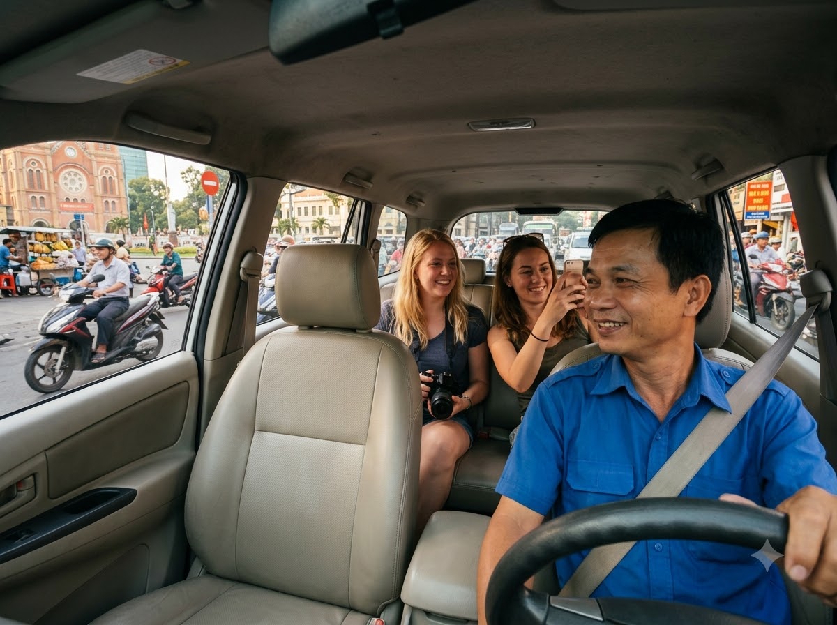 taxi chở khách tài xế taxi đón khách