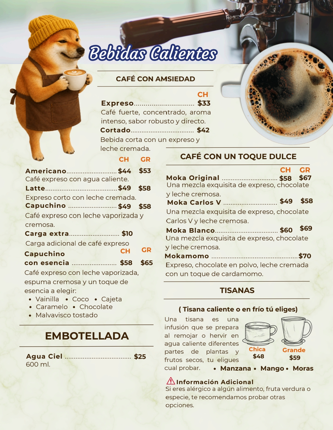 Menú página 3