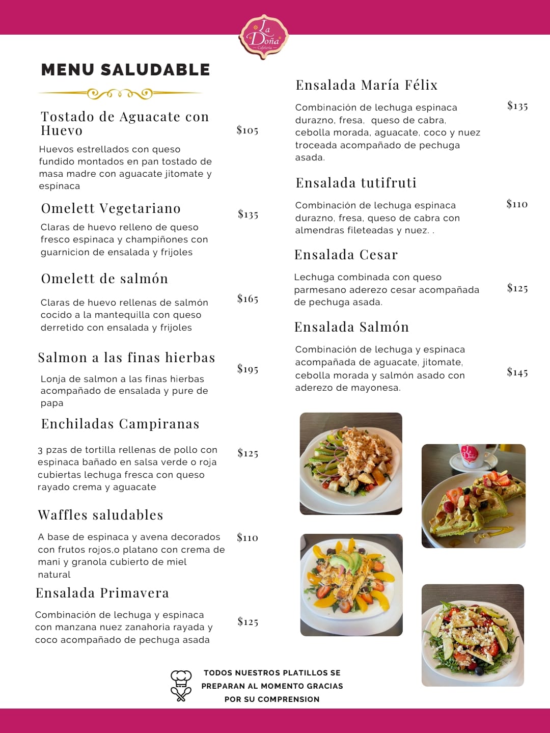 Menú página 14