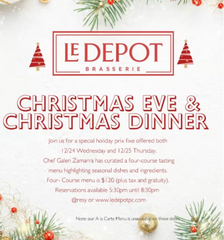 Christmas Prix Fixe Dinner at Le Depot Image