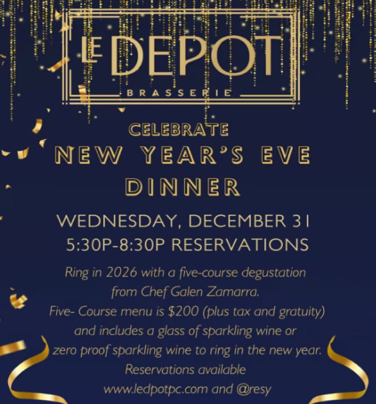 New Year’s Eve Prix Fixe Dinner at Le Depot Image
