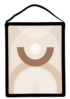 Bilde Beige mid century No.1 40x50