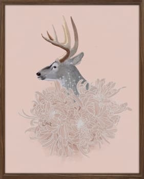 Bilde Buck & Flower II 40x50