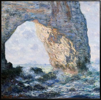 Canvas sort svevelist Manneporte Etretat 100x100