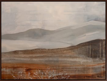 Canvas brun svevelist Open your mind 90x120 / Henriette Roka