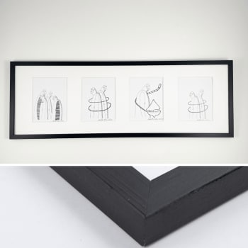 Galleri Romslighet Sort 20x60 4x(10x13)