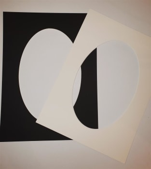 Passepartout Hvit/Hvit 15x20 (oval 10x15)