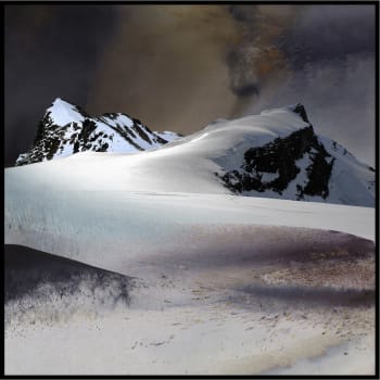 Canvas sort svevelist Mountain Landscape II 113x113 / Roy Chr. Lauritsen