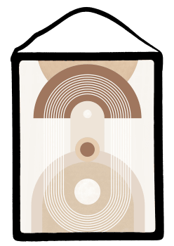 Bilde Beige mid century No.2 40x50