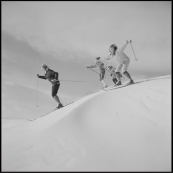 Innrammet canvas Skileik II 65x65