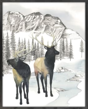 Bilde Winter Elk II 50x70