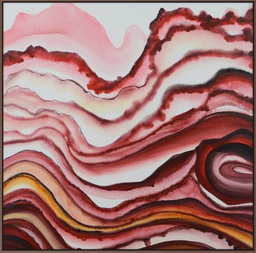 Maleri m/ svevelist Corall Rouge 115x115