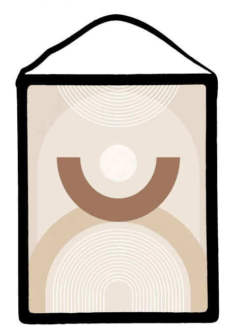 Bilde Beige mid century No.1 40x50