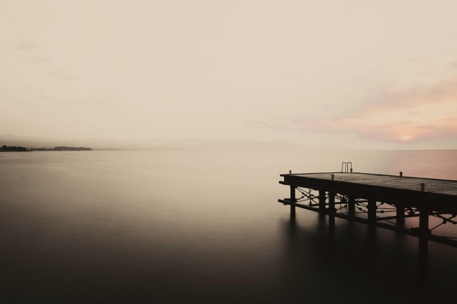 Canvas Foggy Dock 85x113 UTGÅTT