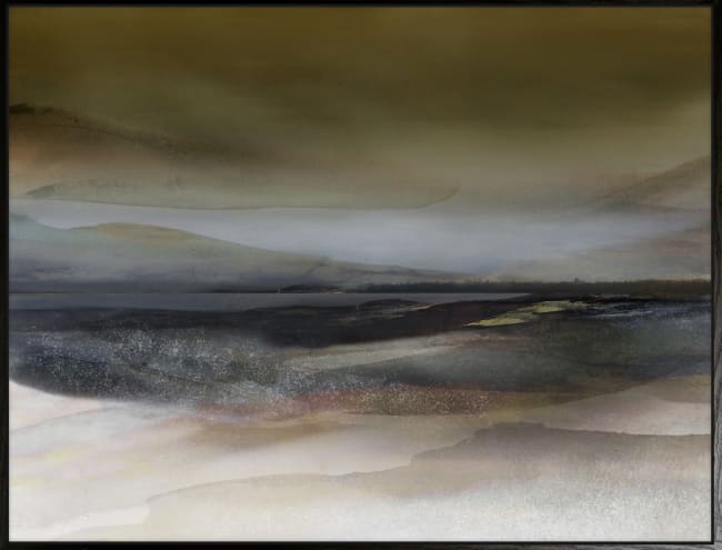 Canvas sort svevelist Horizon Aqua IV 90x120 / Roy Chr. Lauritsen