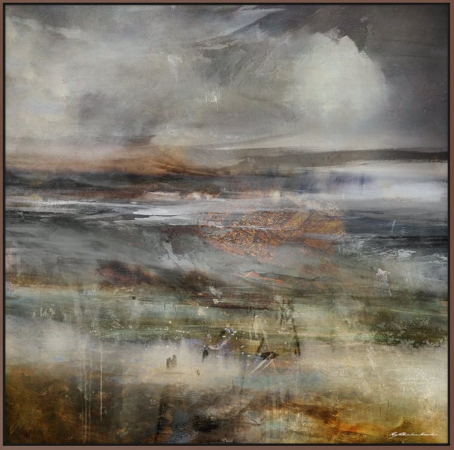 Canvas brun svevelist Grunge Shore I 113x113 / Roy Chr. Lauritsen