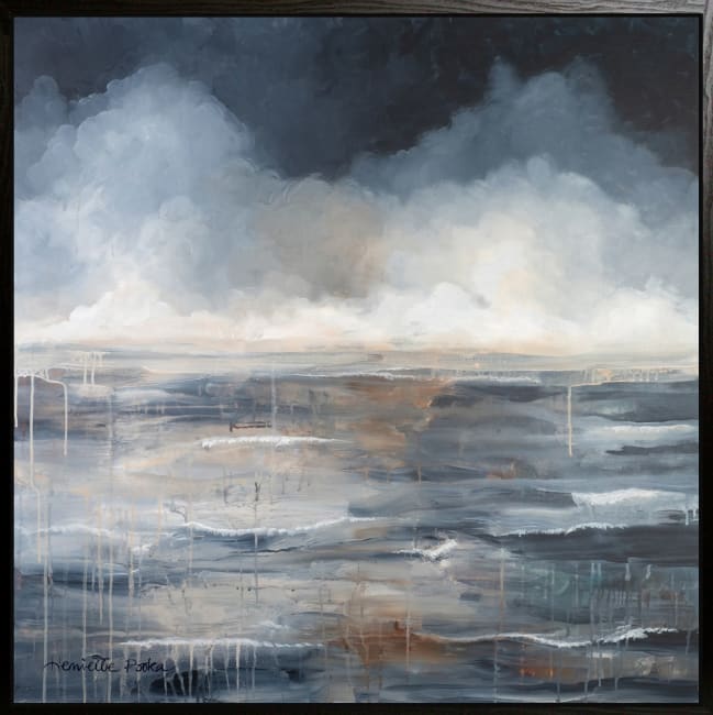 Canvas sort svevelist When you don't see it 100x100 / Henriette Roka