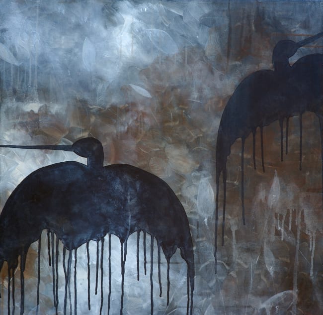 Canvas Let me down slowly 120x120 / Roka-Aardal