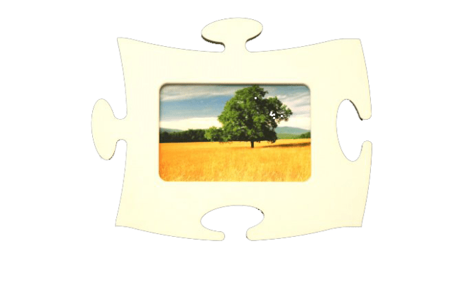Puzzle frame 10x15 hvit