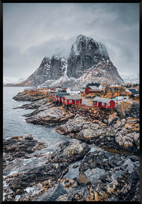 Innrammet canvas Lofoten 70x100