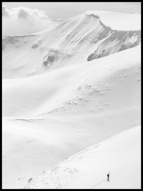 Innrammet canvas Vinter i fjellet 60x80