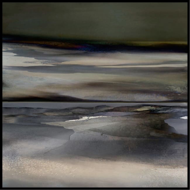 Canvas sort svevelist Aquarelle I 113x113 / Roy Chr. Lauritsen