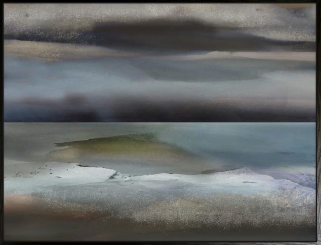 Canvas sort svevelist Horizon Aqua V 90x120 / Roy Chr. Lauritsen