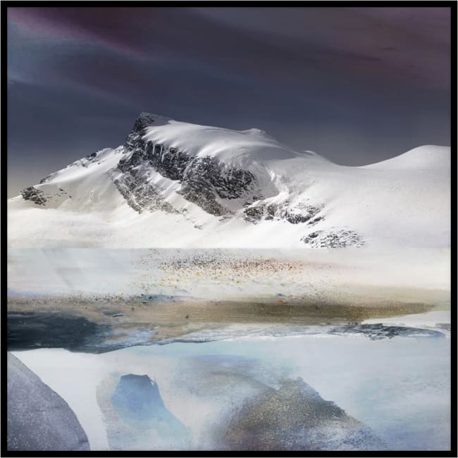 Canvas sort svevelist Mountain Landscape I 113x113 / Roy Chr. Lauritsen