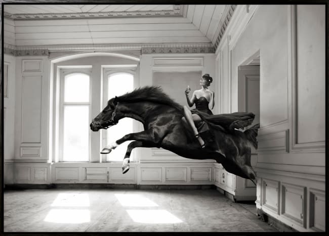 Canvas sort svevelist Aperitif / 85x113