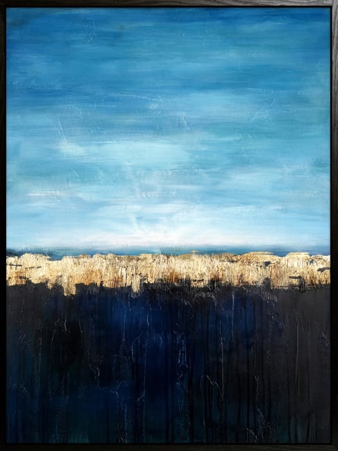 Maleri Golden Panorama 90x120 m/sort svevelist UTGÅTT