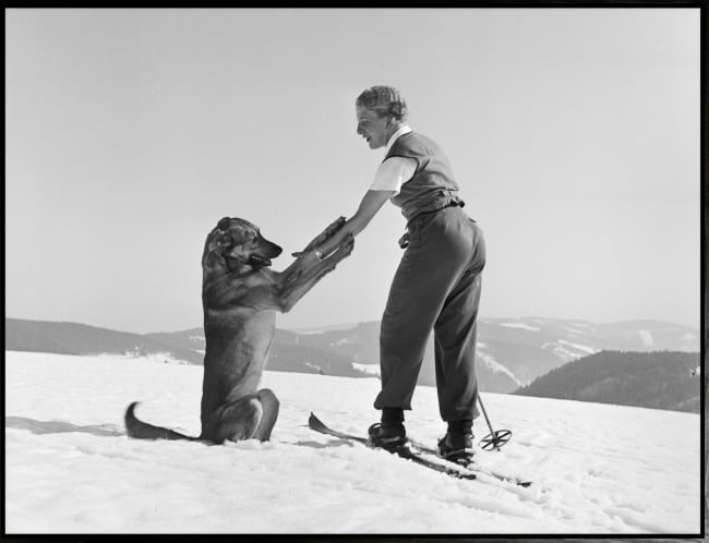 Canvas sort svevelist På tur 90x120