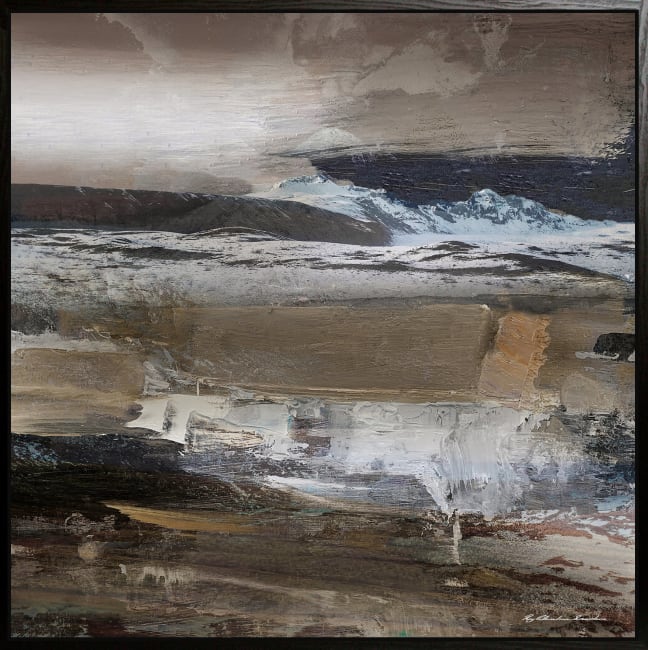 Canvas sort svevelist Blåne 113x113 / Roy Chr. Lauritsen