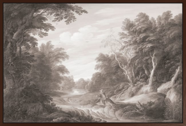 Canvas brun svevelist Riviere Tranquille 100x150