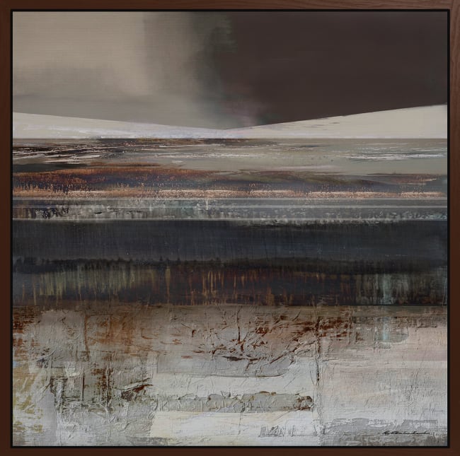 Canvas brun svevelist Atmosphere and Field 113x113 / Roy Chr. Lauritsen