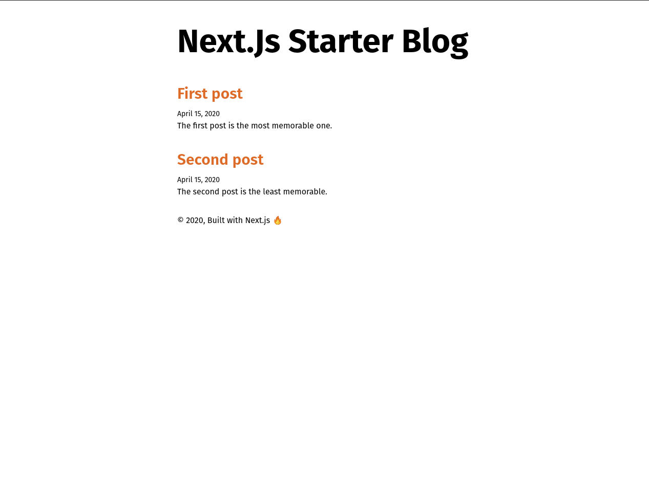 Styled index page