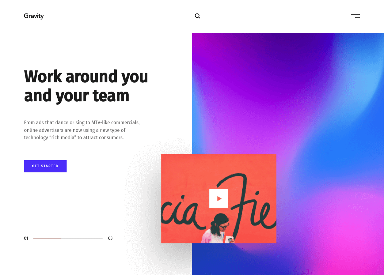 Final website looking exactly like mockup