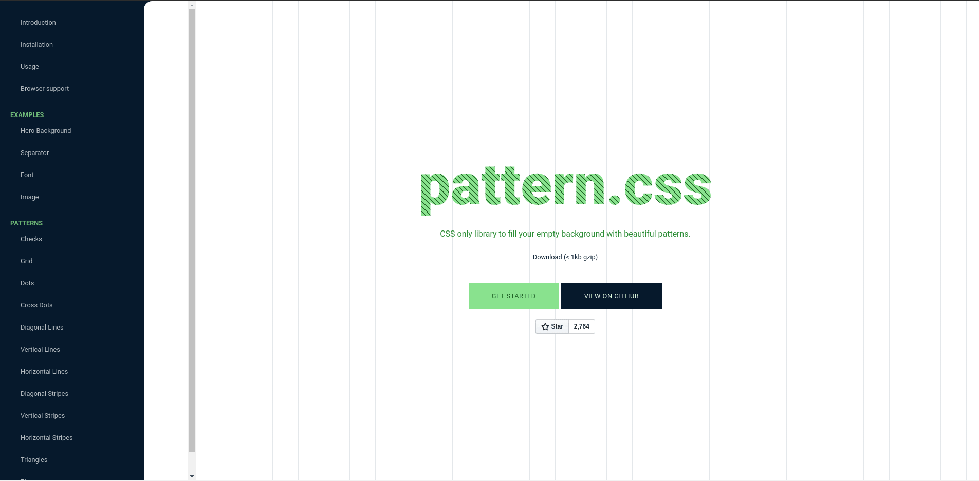 Pattern.css landing page