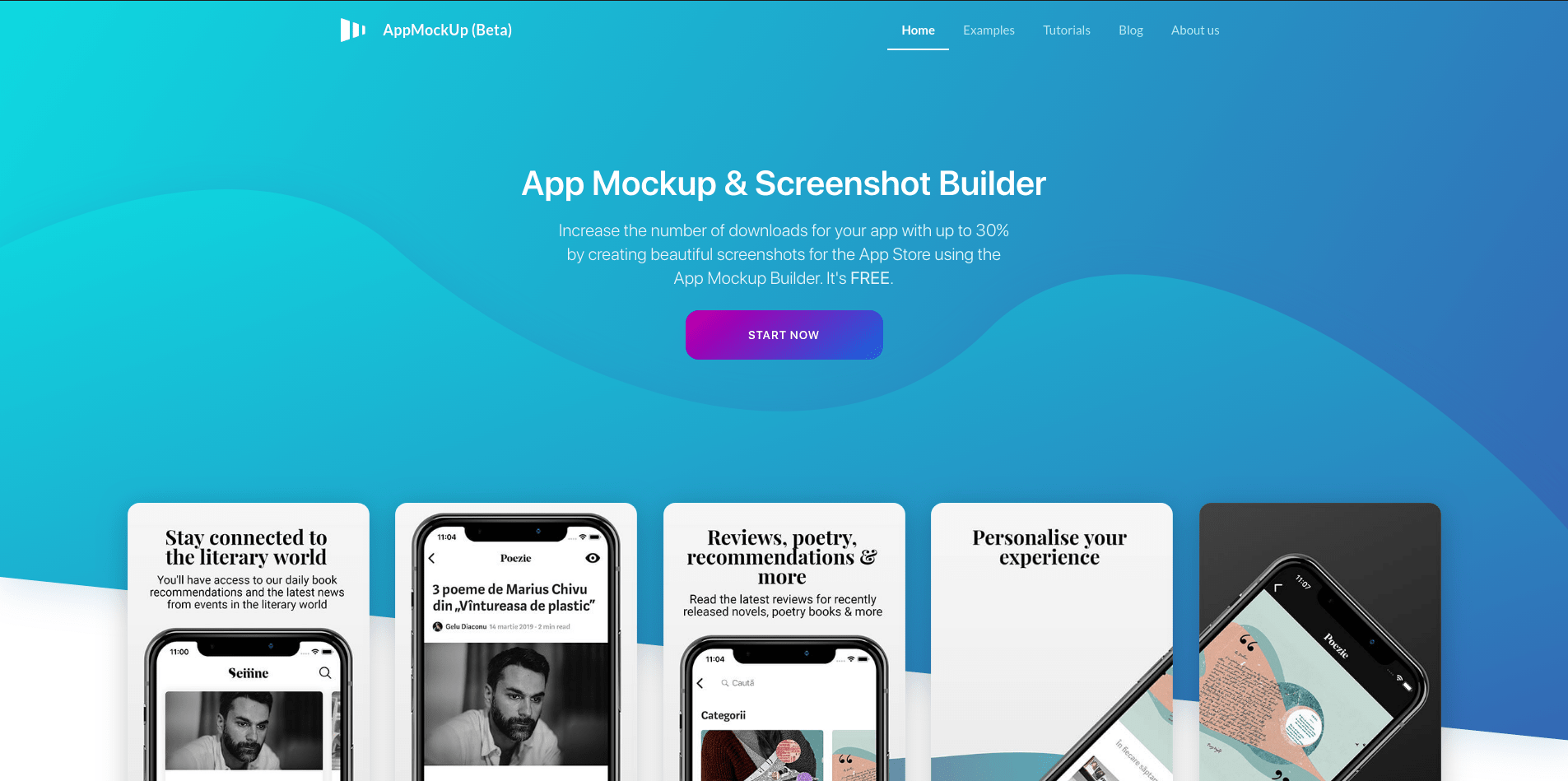 AppMockUp landing page