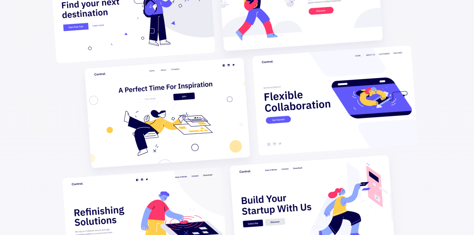 Control landing page