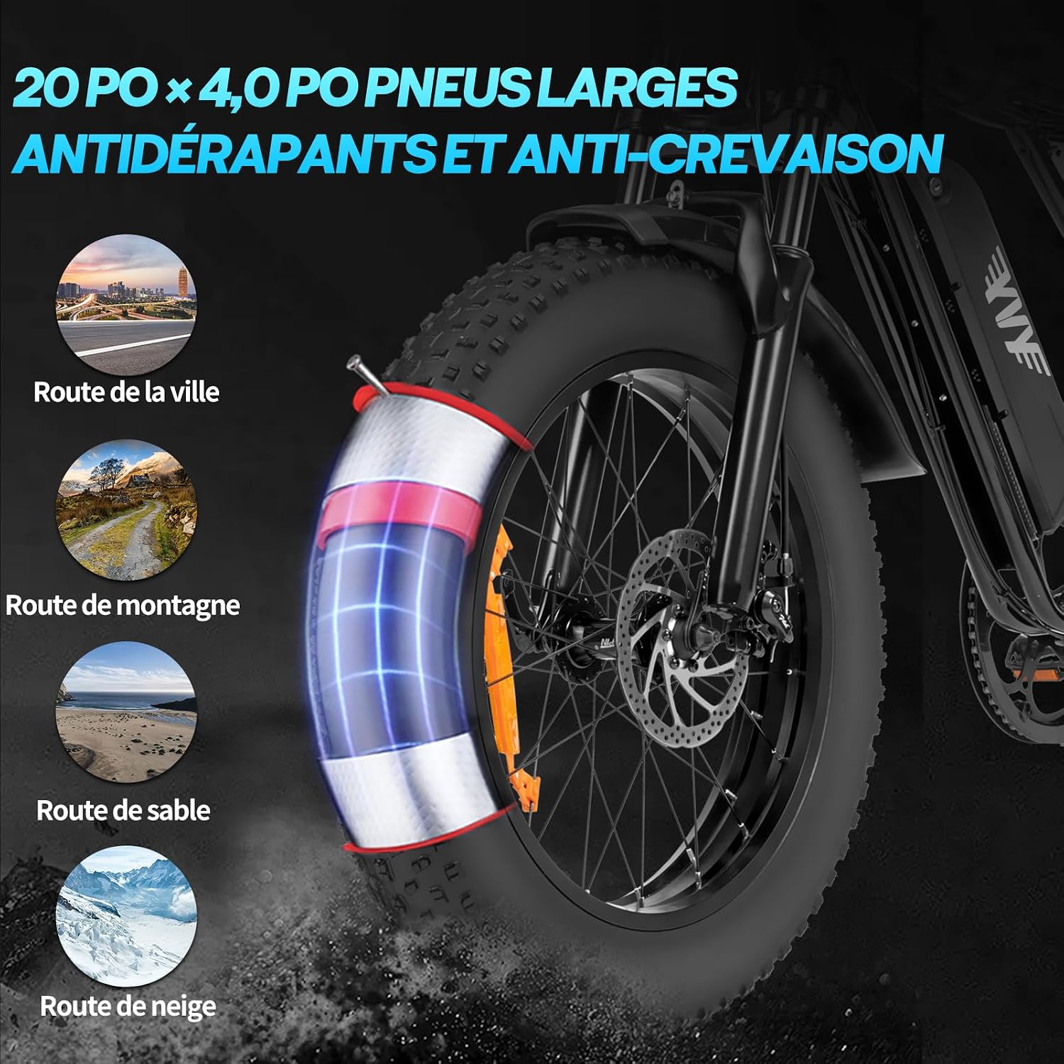 YVY C20 electric bike dual suspension 48V 20Ah 7 speeds — Image 5 of 13